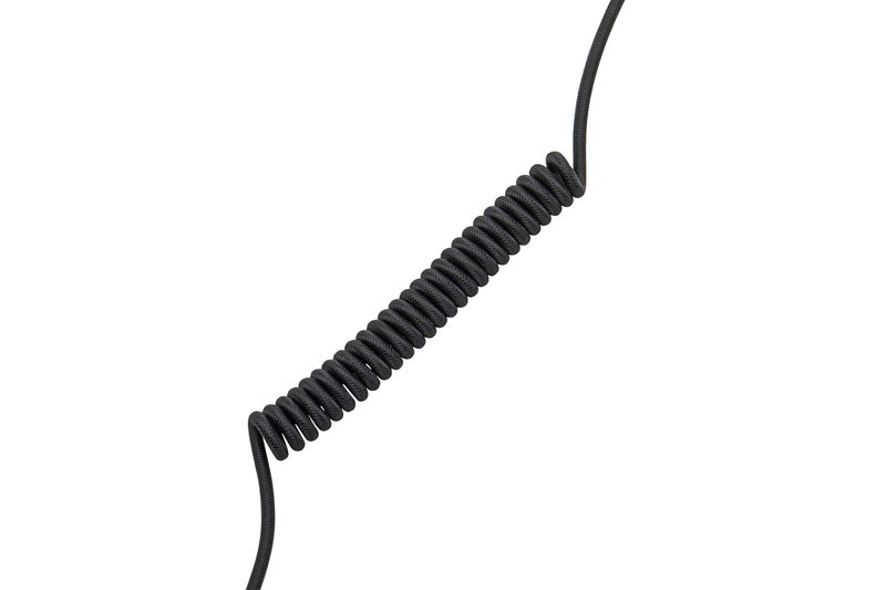 ASCENY Coiled & Double-Sleeved Mechanical Keyboard Cable, for Type-C Mechanical Keyboards (Black) - Image 3